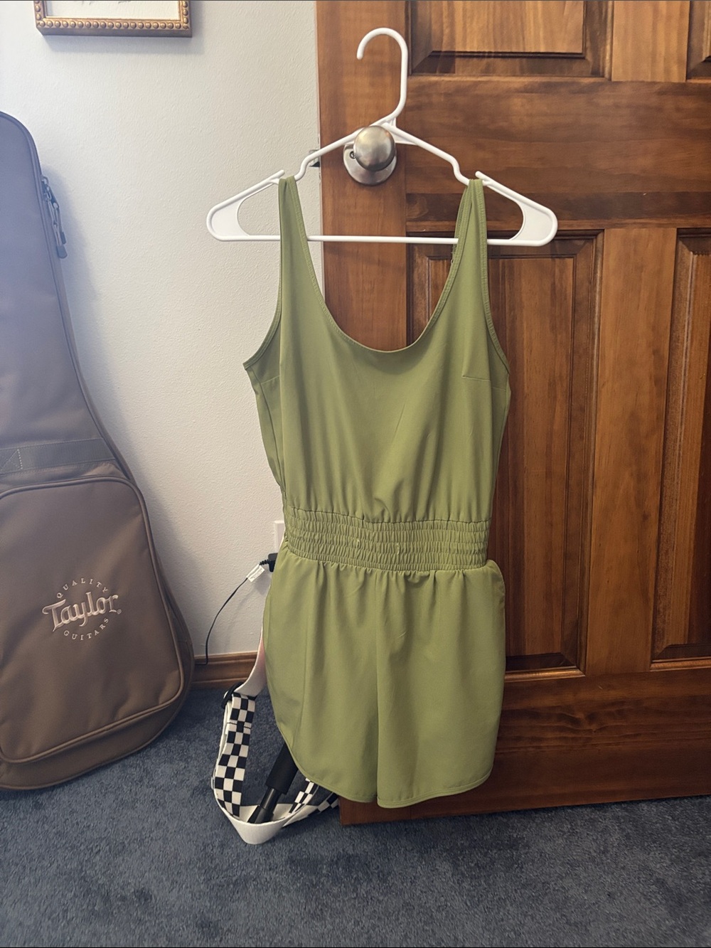 Abercrombie & Fitch Olive Green Sleeveless Jumpsuit